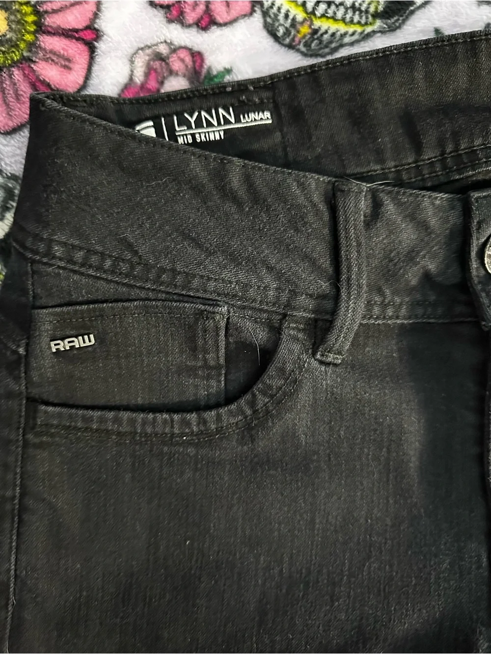 G-Star Black Skinny Jeans with Ankle Zip